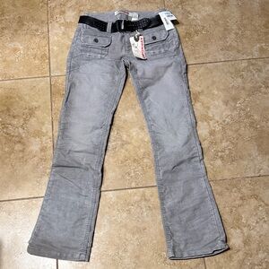 Vintage Union Bay Juniors Gray Corduroy Jeans NWT